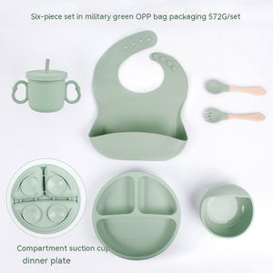 Discover the Joy of Mealtime with the Spork Bib Cup Six-Piece Tableware Suit