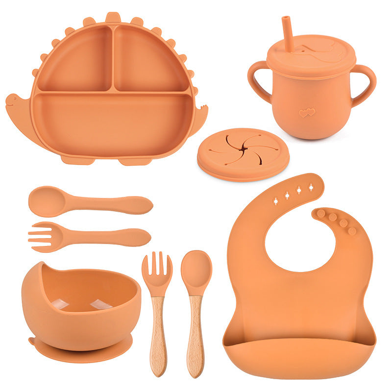 8-piece Children's Silicone Tableware Set
