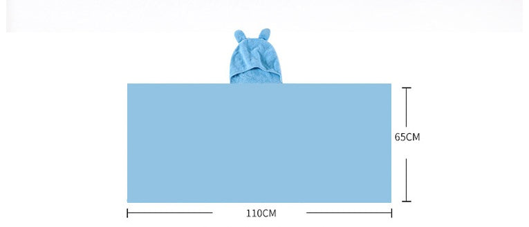 Cotton baby care hooded bath care towel