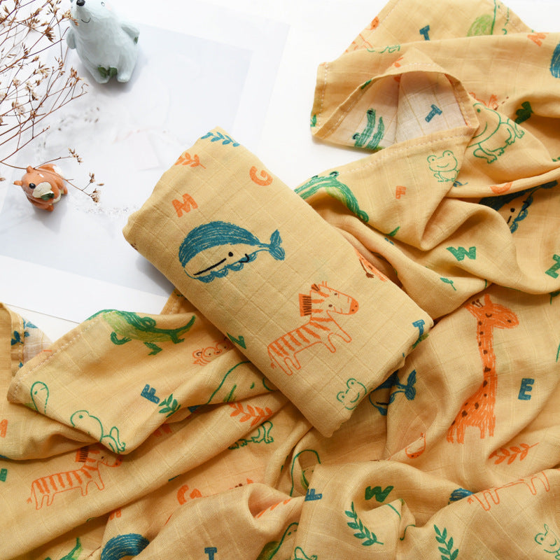 Baby Care holding a blanket towel