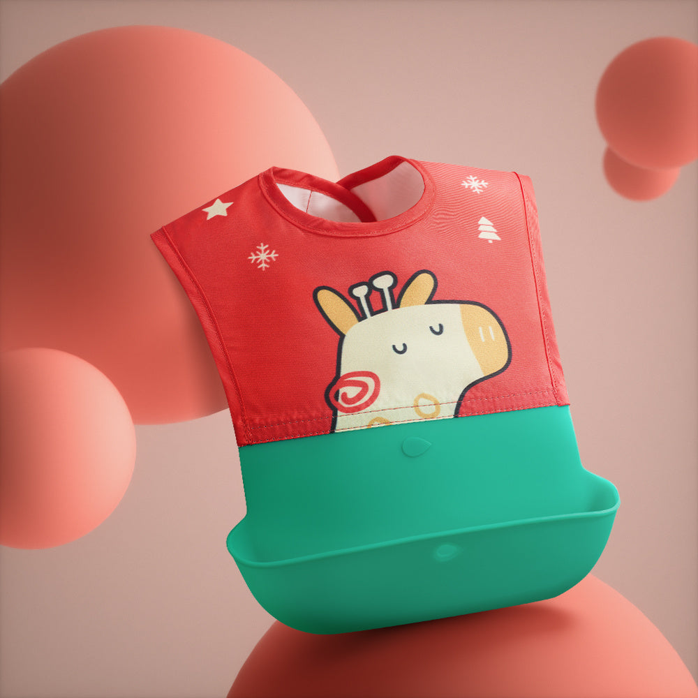 Baby Waterproof Bib Rice Pocket