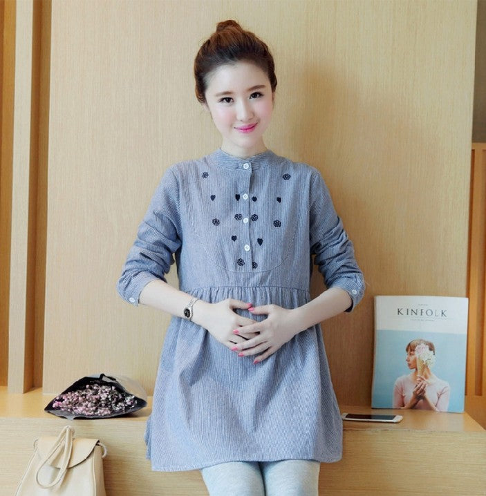 Embroidery Maternity Top