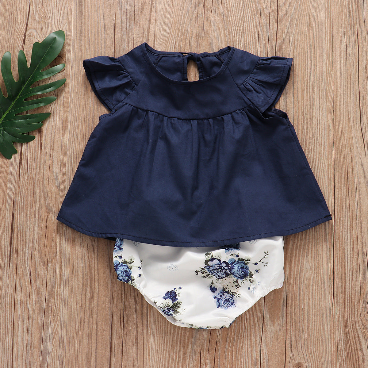 Pleated Skirt Floral Shorts Set
