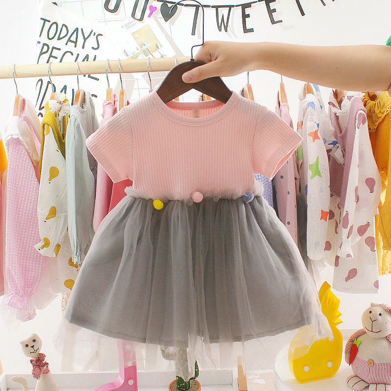 Baby Princess Birthday Party Mesh Dresses