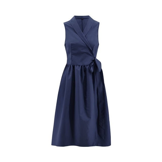 Pregnancy Sleeveless Belt Dress Female