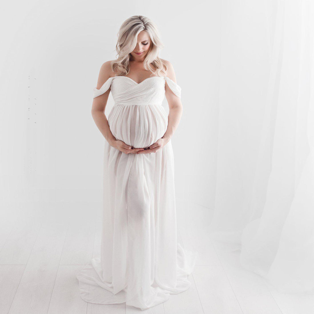 Maternity Mopping Foor Long Skirt Dress