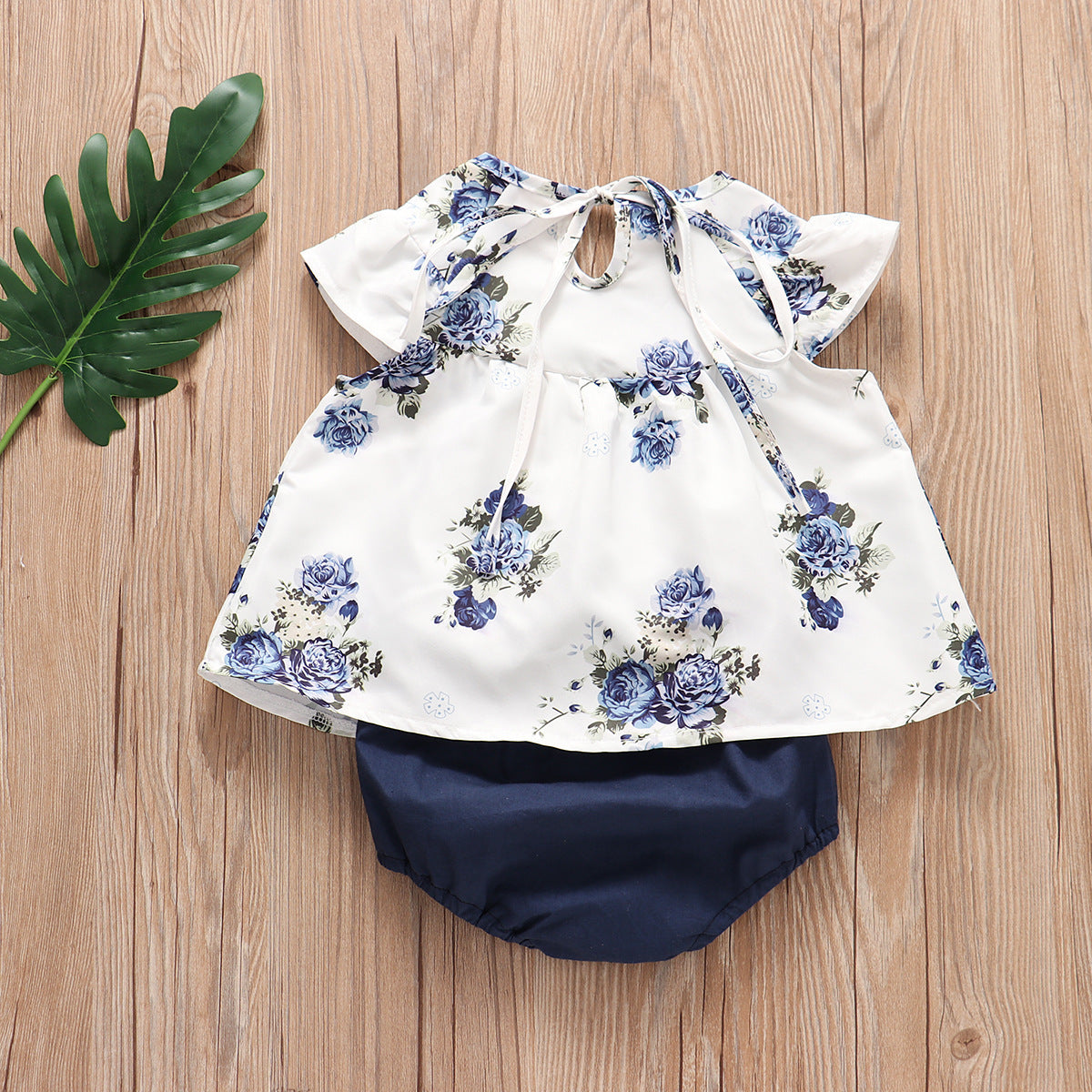 Pleated Skirt Floral Shorts Set