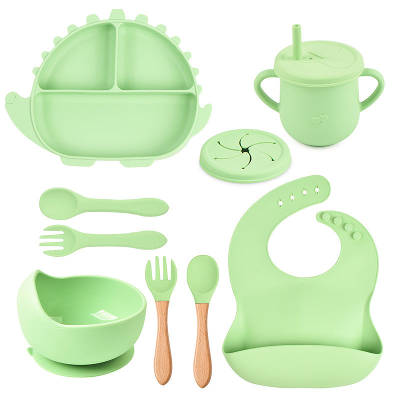 8-piece Children's Silicone Tableware Set