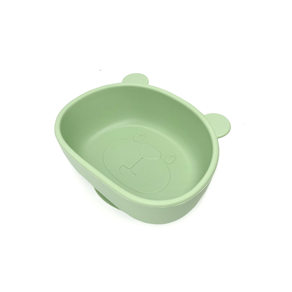 Children's Waterproof Bib Silicone Tableware Suit