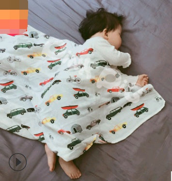 Baby Care holding a blanket towel