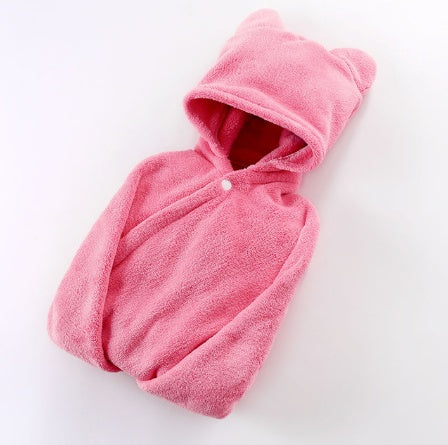 Cotton baby care hooded bath care towel
