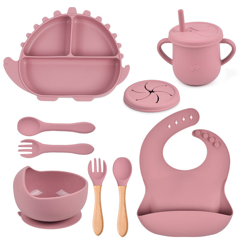 8-piece Children's Silicone Tableware Set