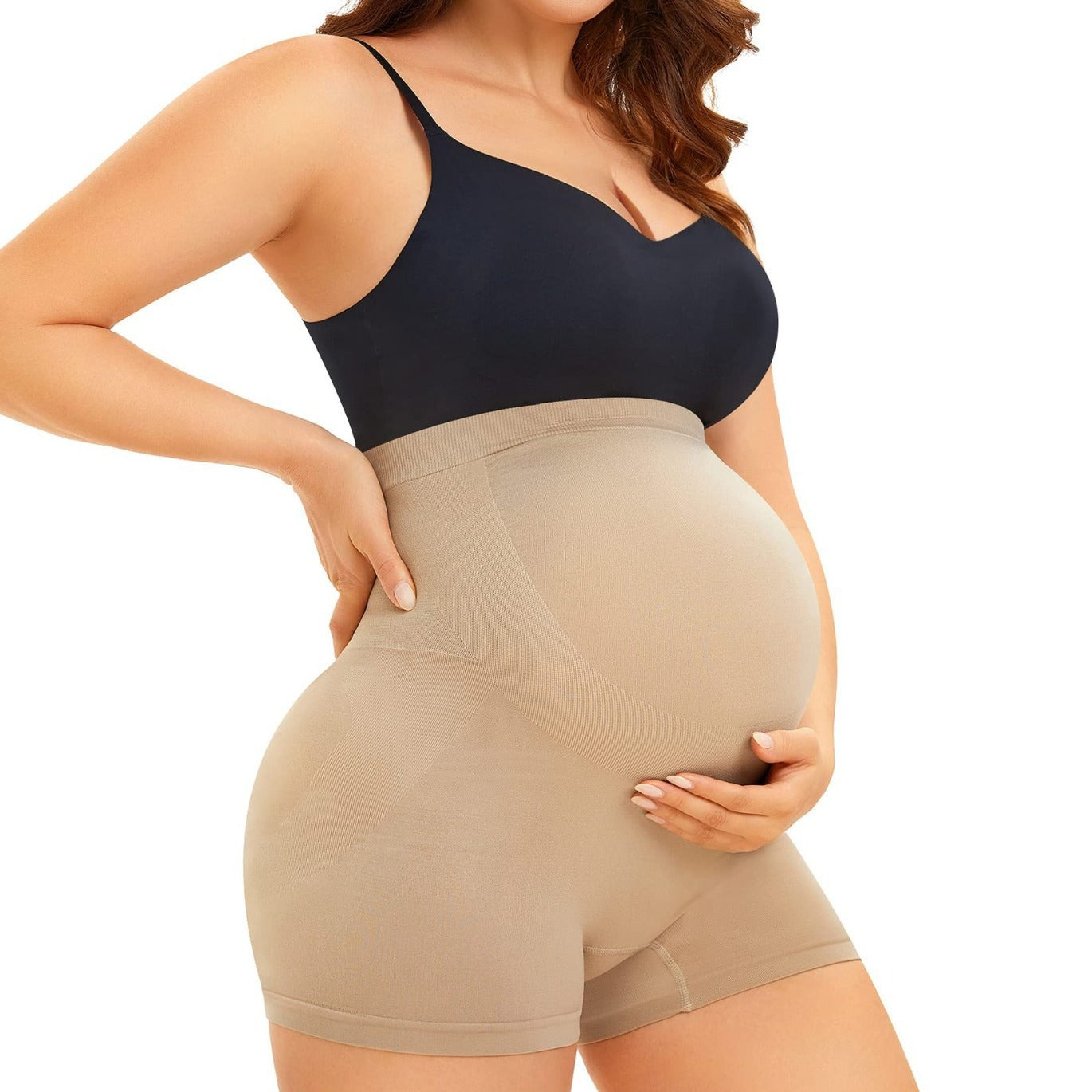 Elastic Waist Shaping Maternity Pants