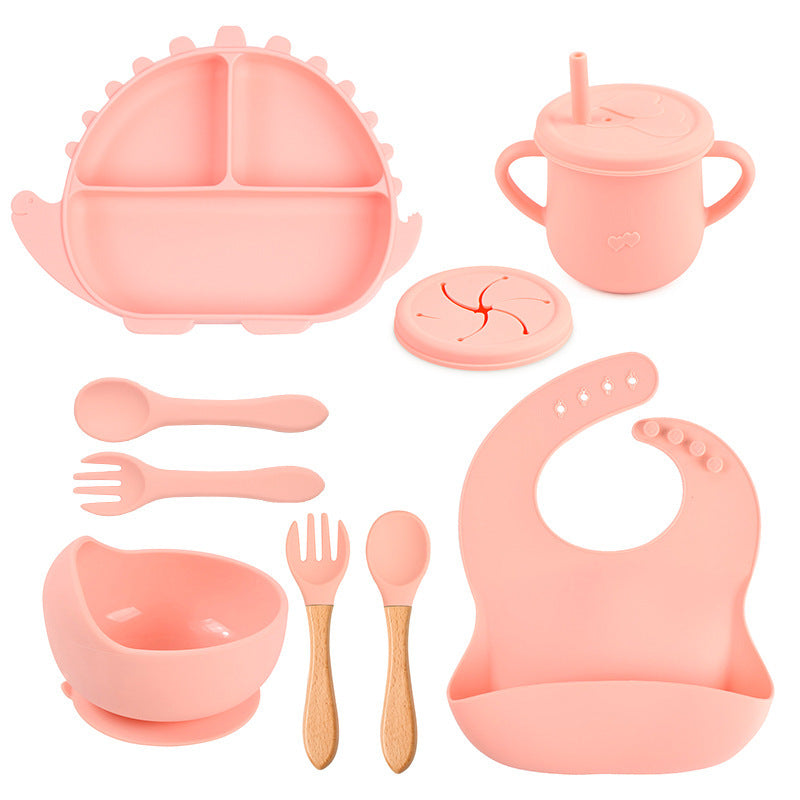 8-piece Children's Silicone Tableware Set