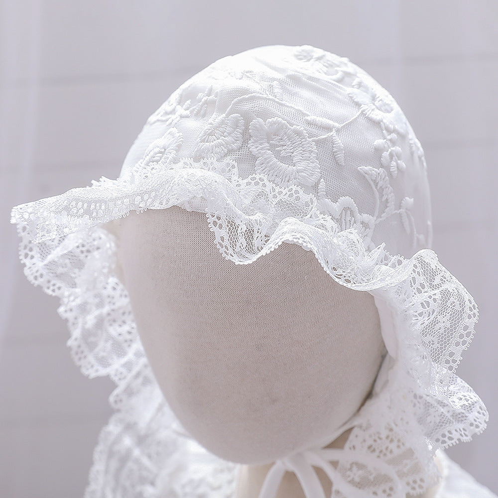 Children's white wedding princess dress