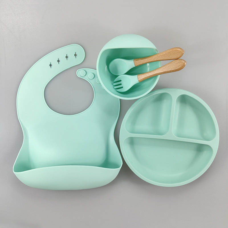 Children's Silicone Bib Tableware Set