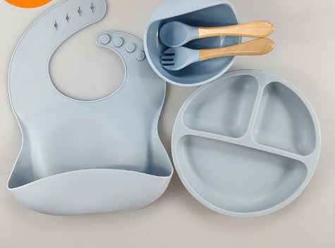 Children's Silicone Bib Tableware Set