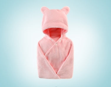Cotton baby care hooded bath care towel