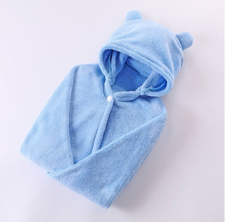 Cotton baby care hooded bath care towel