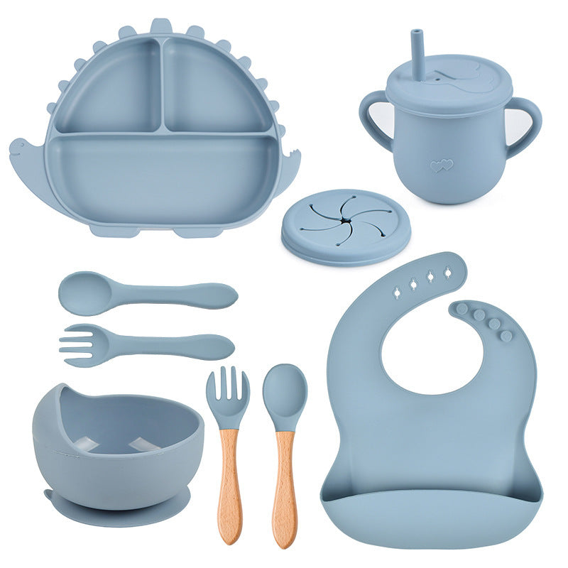 8-piece Children's Silicone Tableware Set