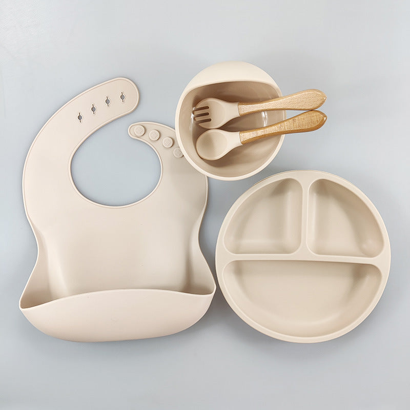 Children's Silicone Bib Tableware Set
