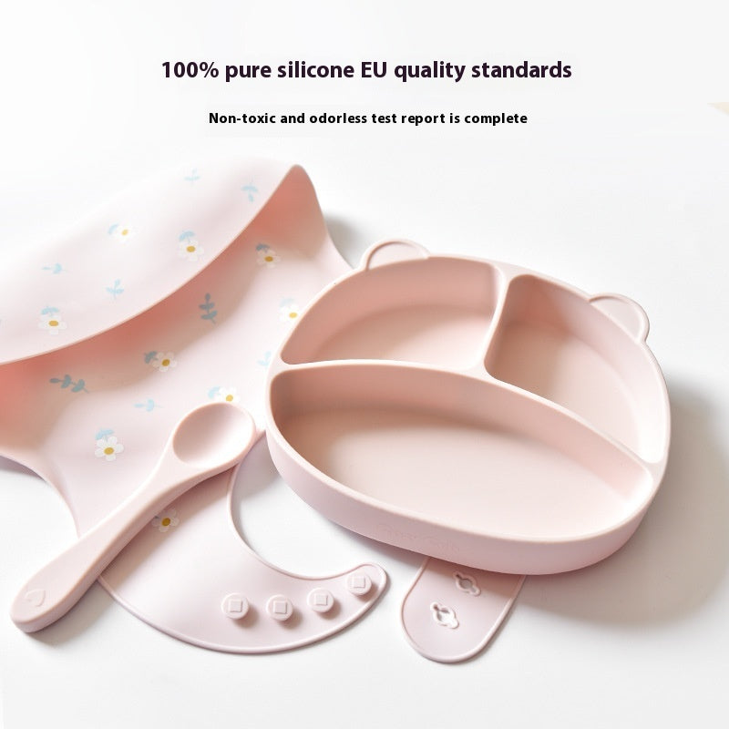 Children's Tableware Set Silicone Bib
