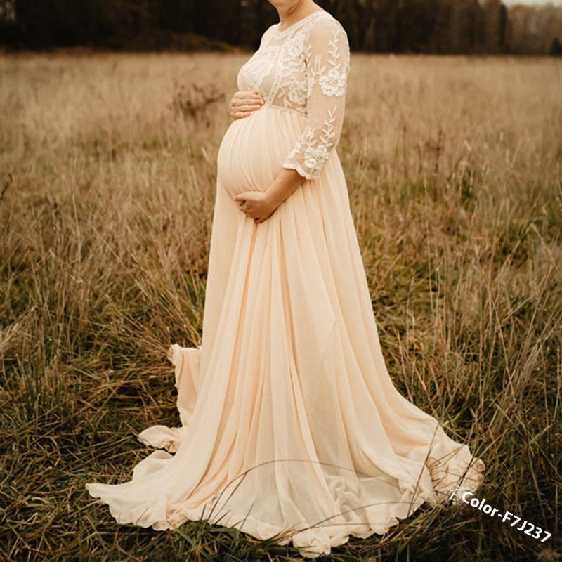 Lace Chiffon Patchwork Maternity Dress Little Treasure Boutique Lace Chiffon Patchwork Maternity Dress Little Treasure Boutique