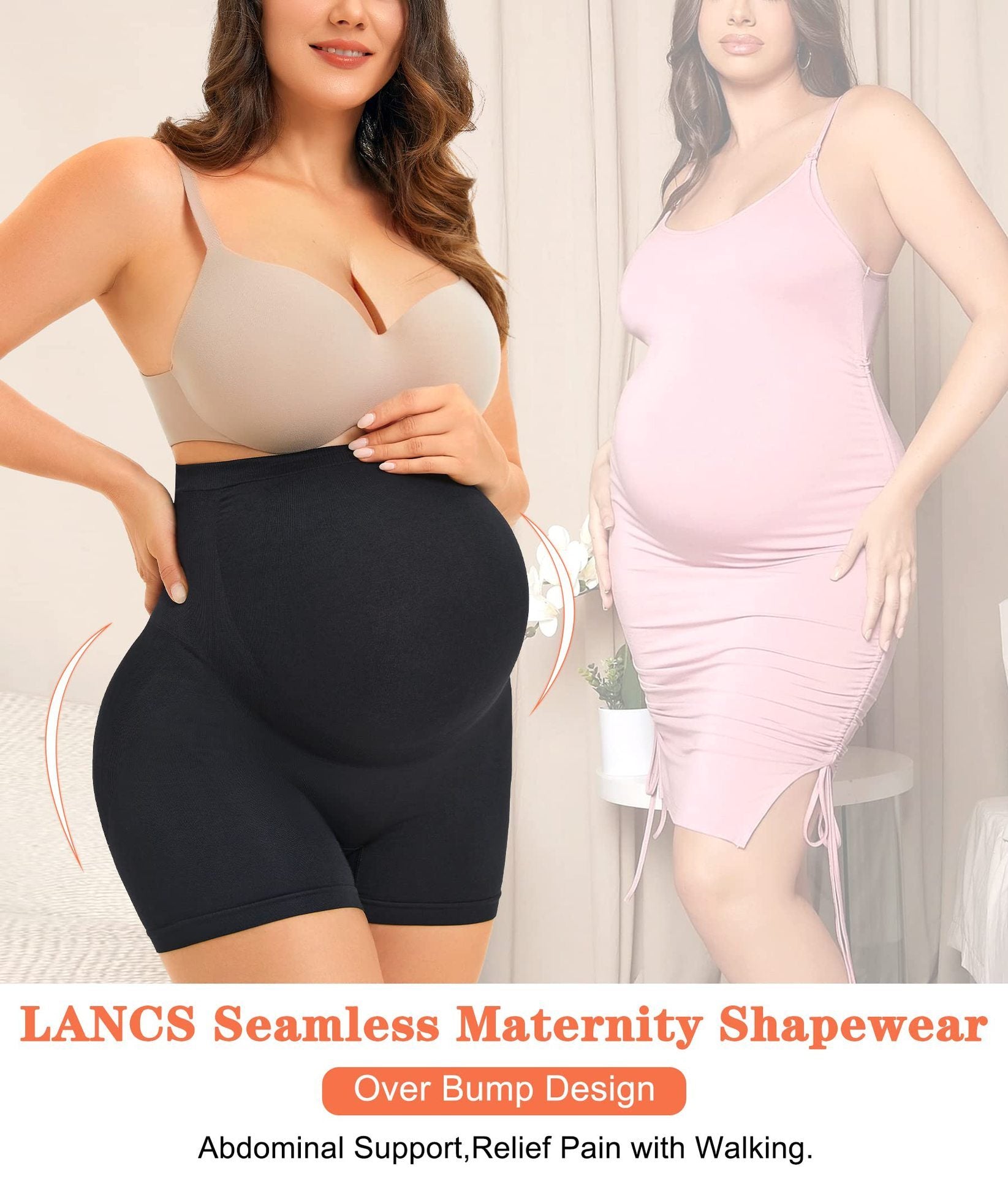 Elastic Waist Shaping Maternity Pants