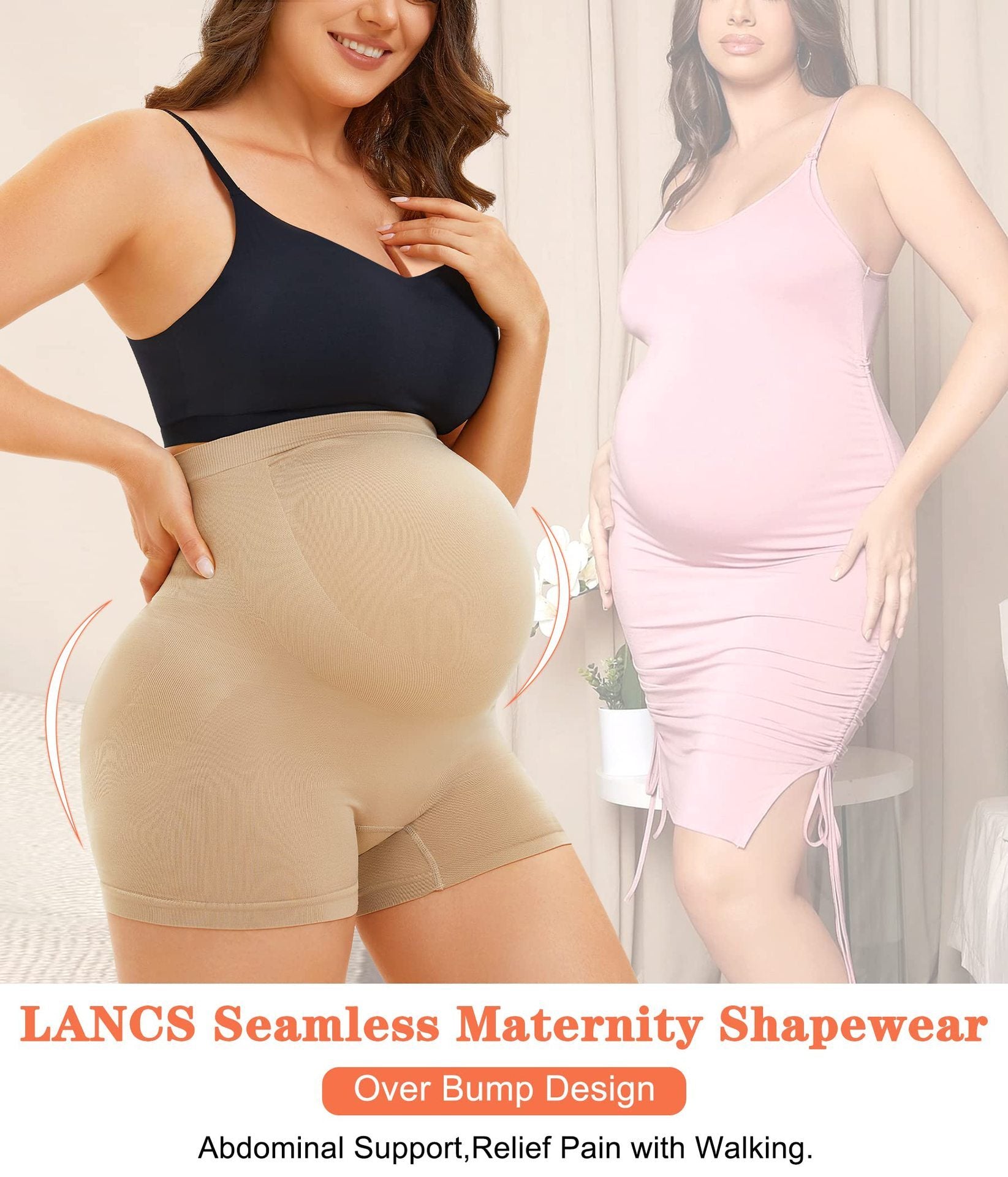 Elastic Waist Shaping Maternity Pants