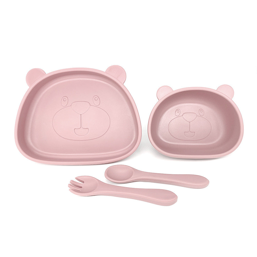 Children's Waterproof Bib Silicone Tableware Suit