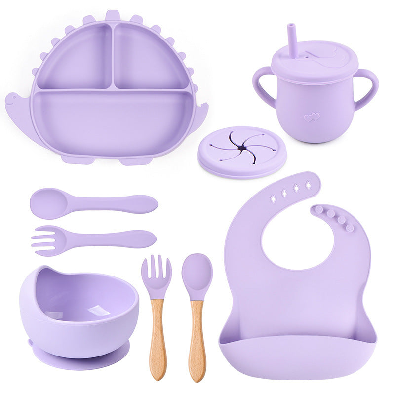 8-piece Children's Silicone Tableware Set