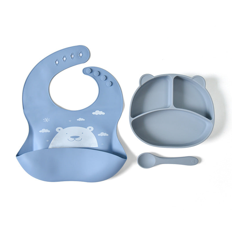 Children's Tableware Set Silicone Bib