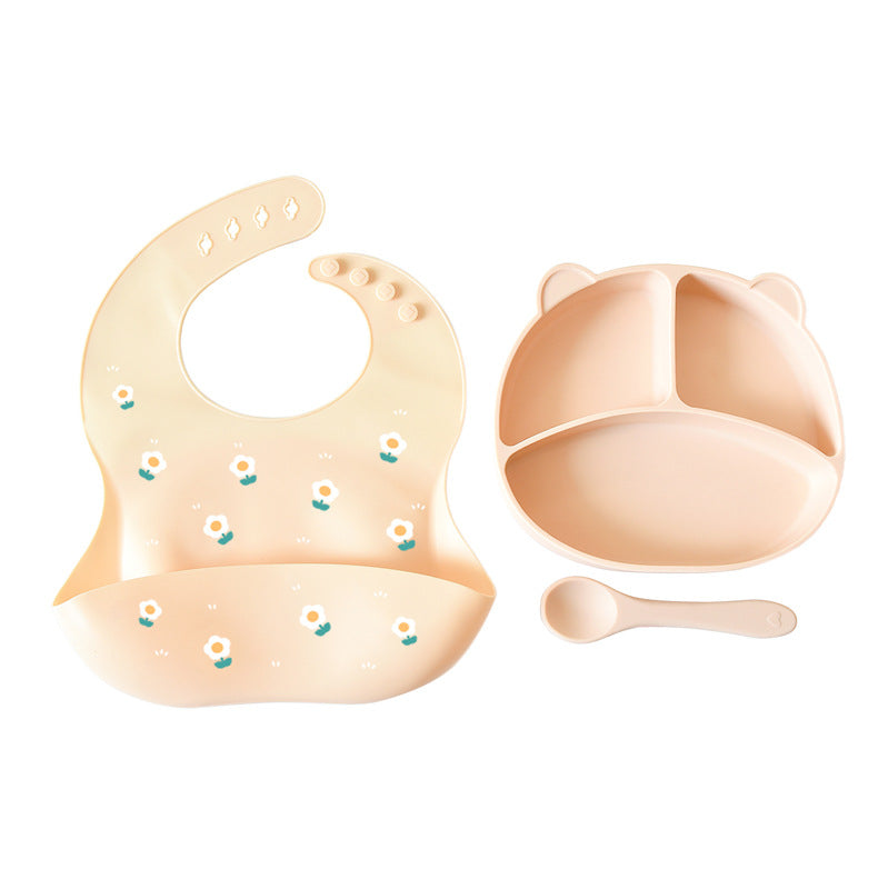 Children's Tableware Set Silicone Bib