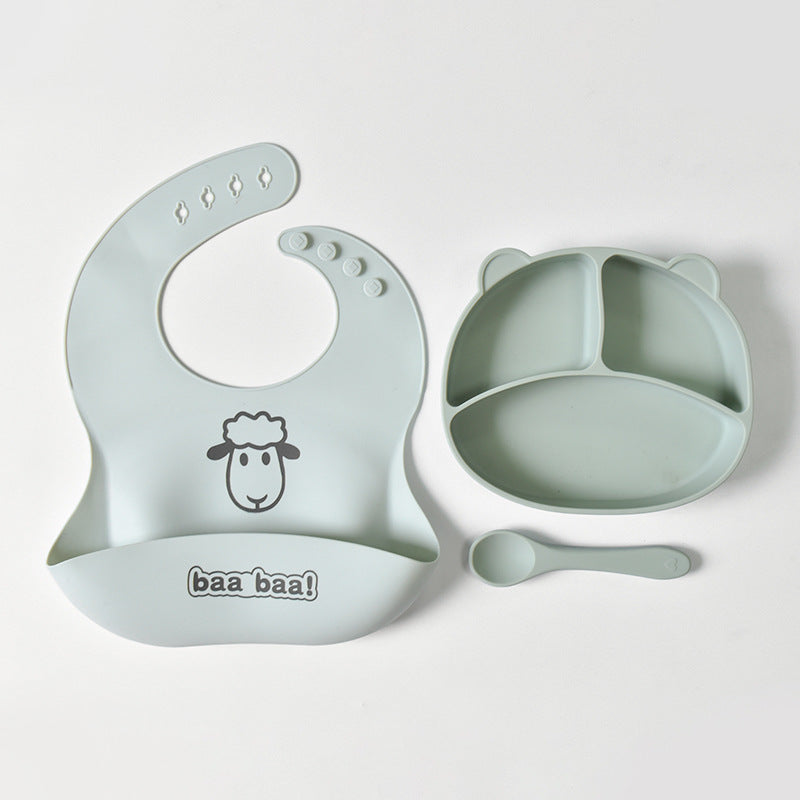 Children's Tableware Set Silicone Bib