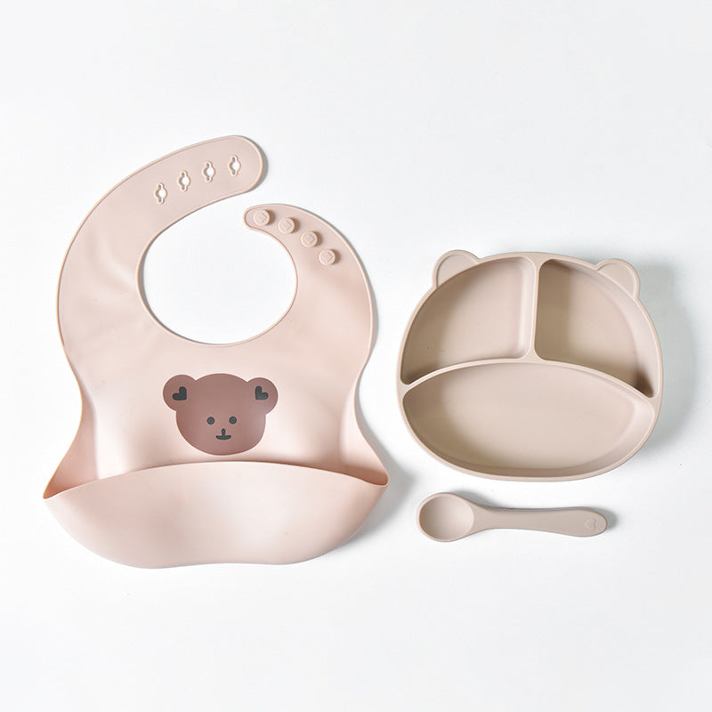 Children's Tableware Set Silicone Bib