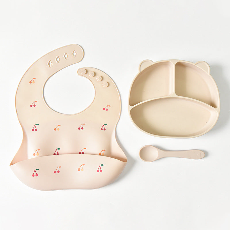Children's Tableware Set Silicone Bib