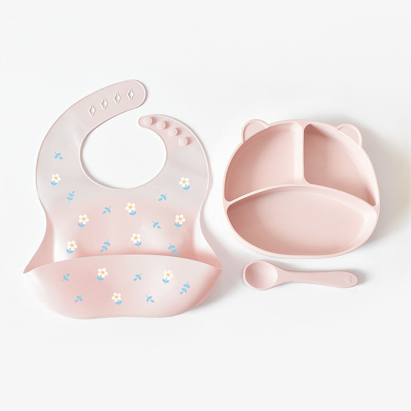 Children's Tableware Set Silicone Bib