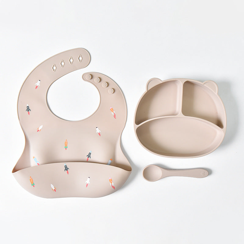 Children's Tableware Set Silicone Bib