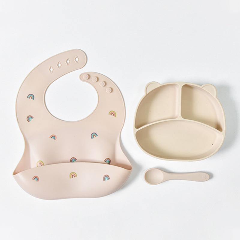 Children's Tableware Set Silicone Bib