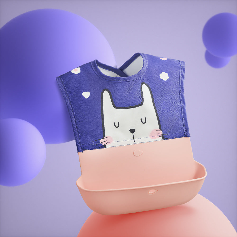 Baby Waterproof Bib Rice Pocket