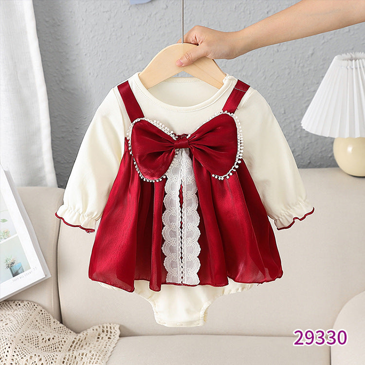 Baby Long-sleeved Triangle Romper
