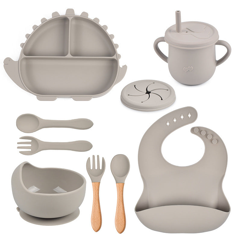 8-piece Children's Silicone Tableware Set