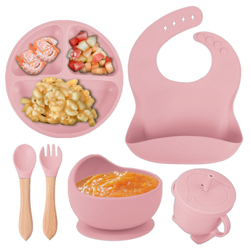 Children's Silicone Bib Tableware Set