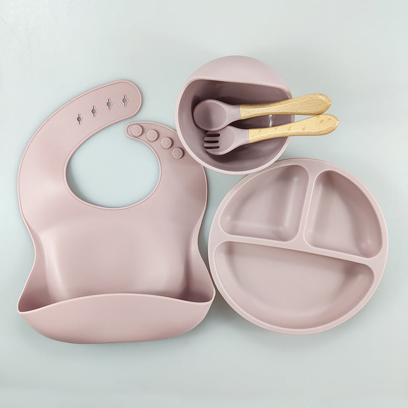 Children's Silicone Bib Tableware Set