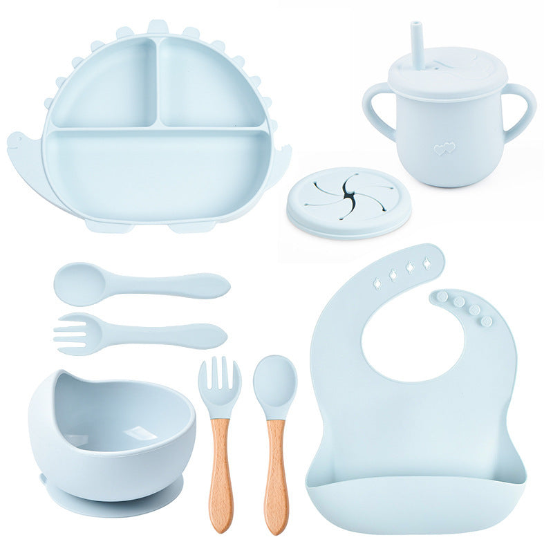 8-piece Children's Silicone Tableware Set