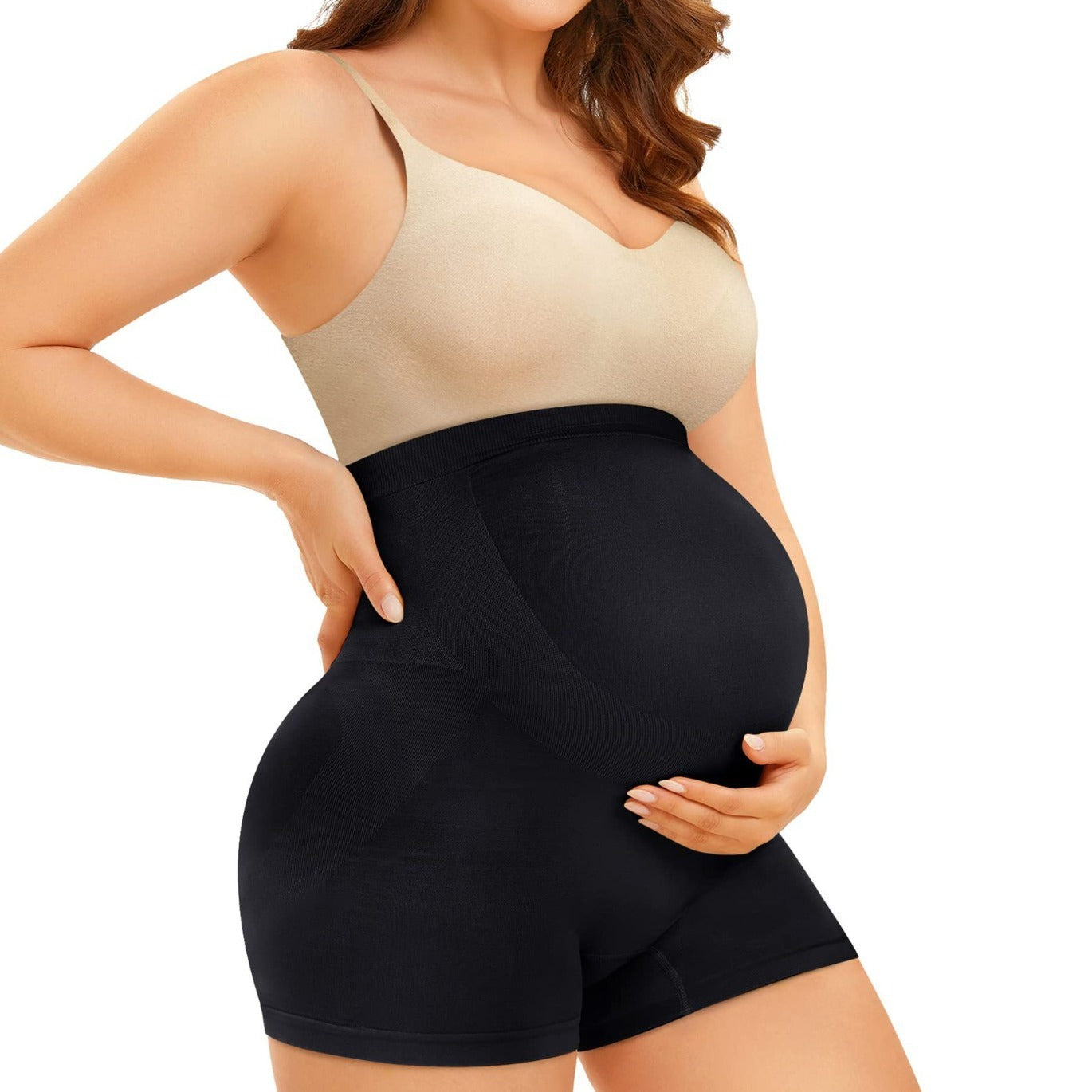 Elastic Waist Shaping Maternity Pants