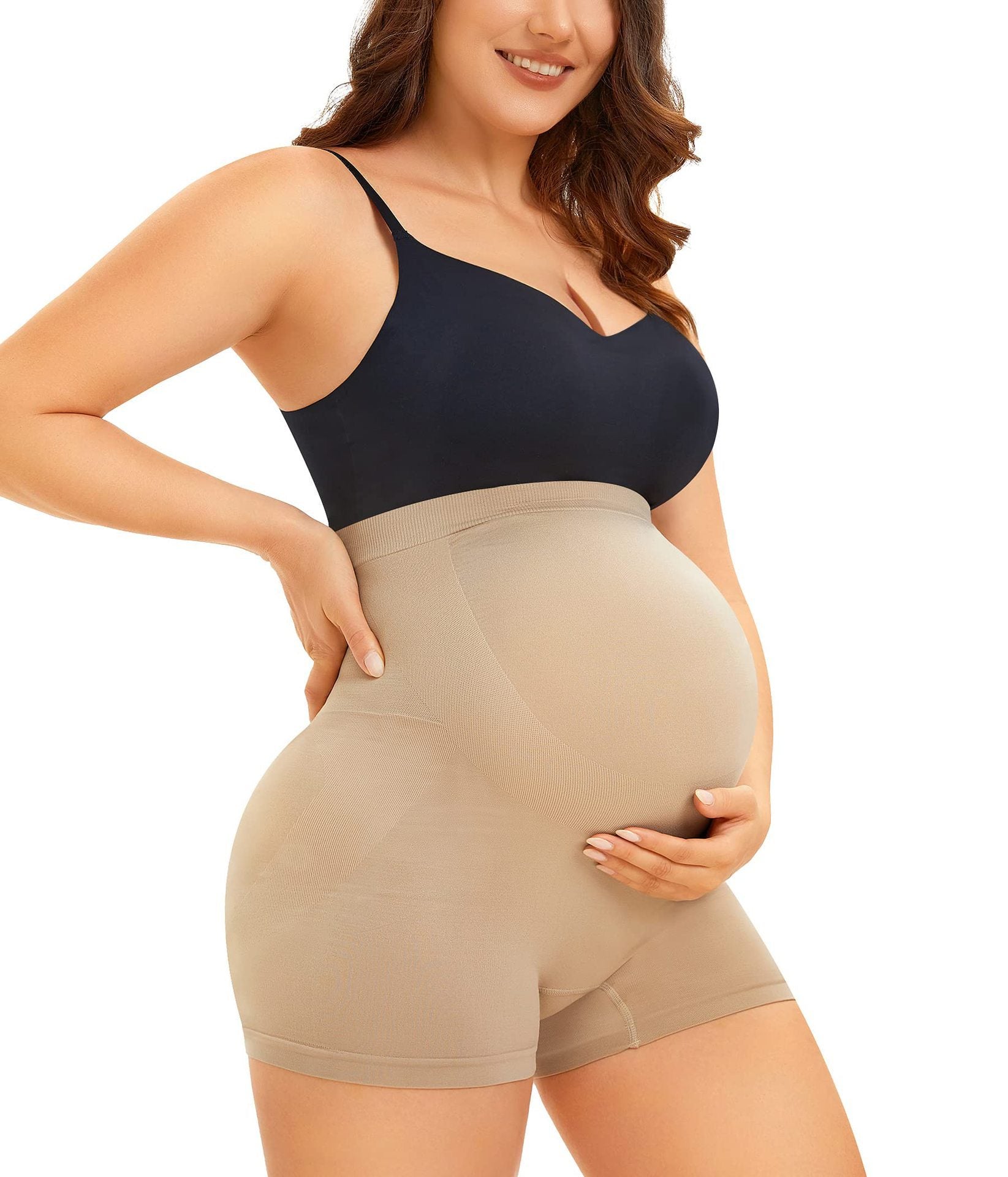 Elastic Waist Shaping Maternity Pants