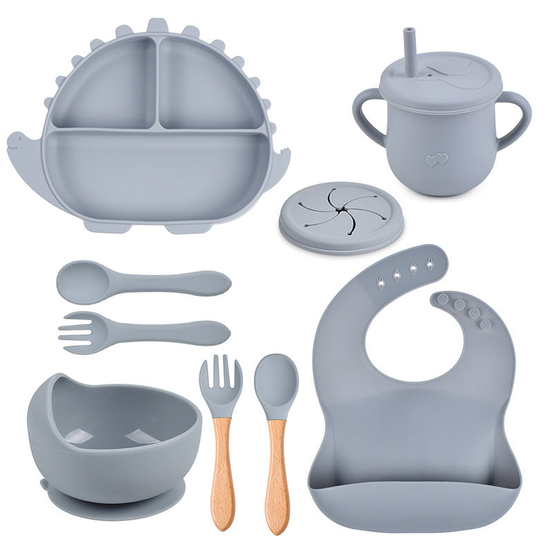 8-piece Children's Silicone Tableware Set