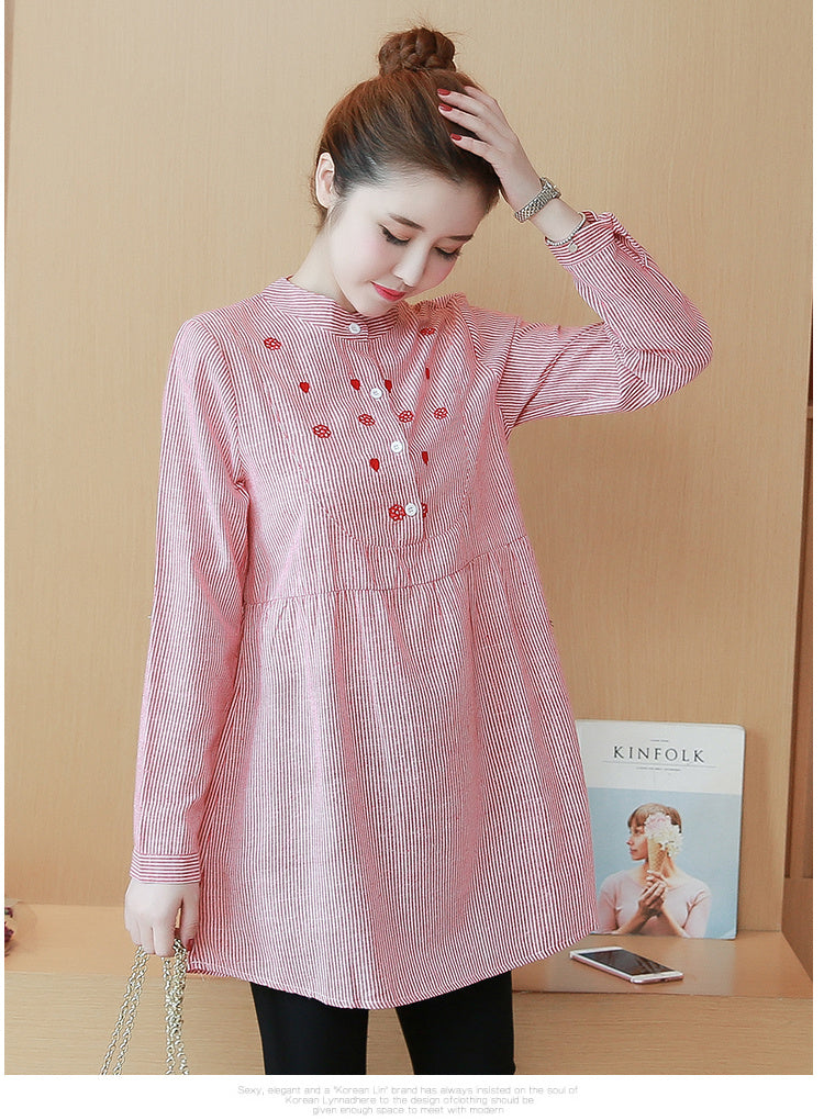 Embroidery Maternity Top