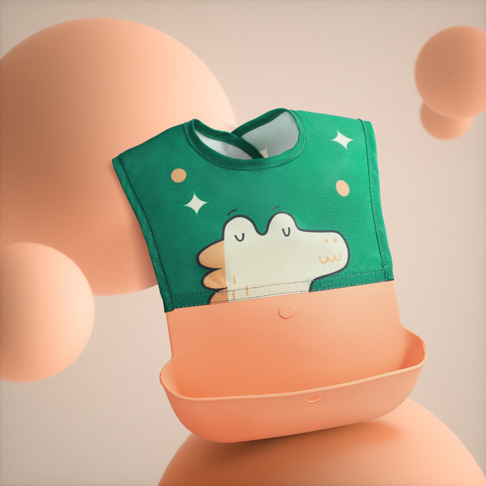 Baby Waterproof Bib Rice Pocket